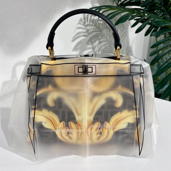 Fendi x Versace "Fendace" Baroque Zucca Print Mini Peekaboo Bag - Picture 14 of 15